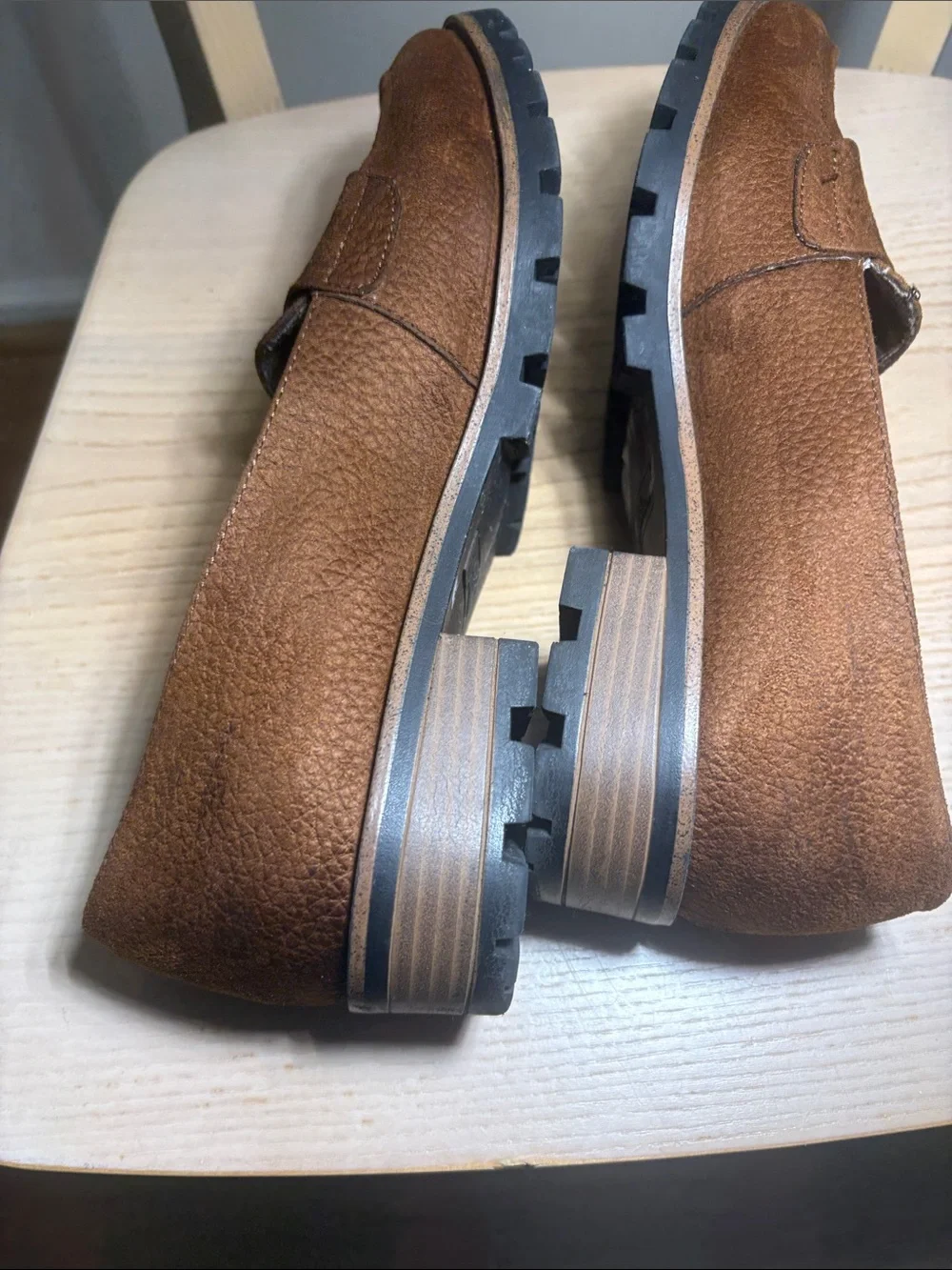 White Mountain Brown Suede Slip-On Loafers